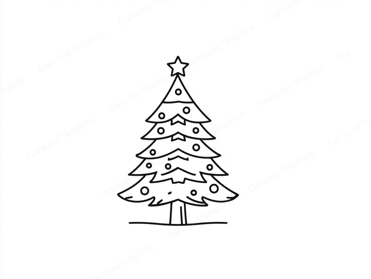 Christmas Tree Vector Graphic preview