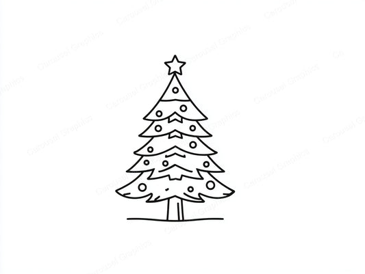 Christmas Tree Vector Graphic preview