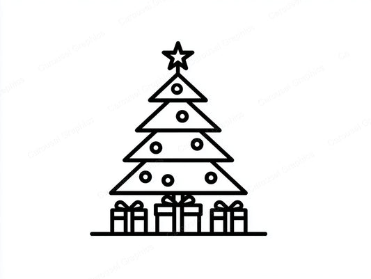 Christmas Tree Vector Graphic preview