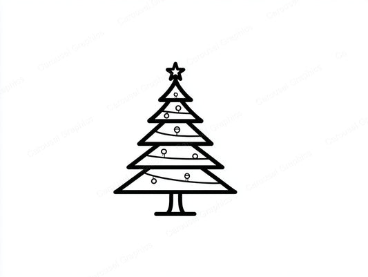 Christmas Tree Vector Graphic preview
