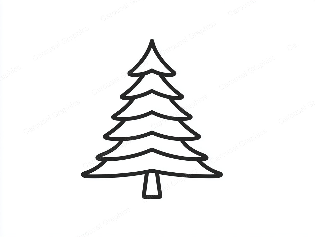 Christmas Tree Vector Graphic preview