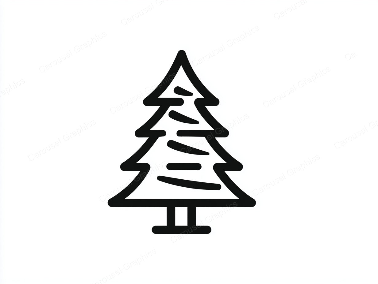 Christmas Tree Vector Graphic preview