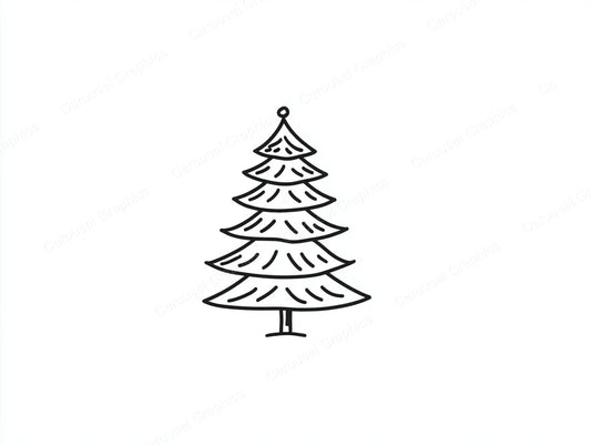 Christmas Tree Vector Graphic preview
