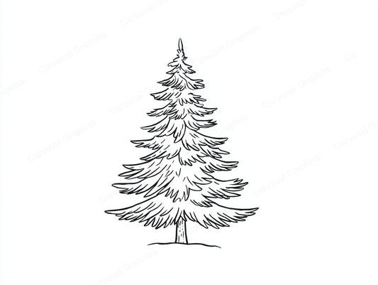 Christmas Tree Vector Graphic preview