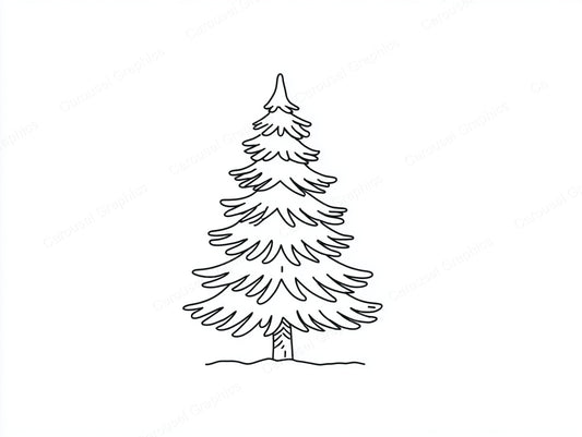 Christmas Tree Vector Graphic preview