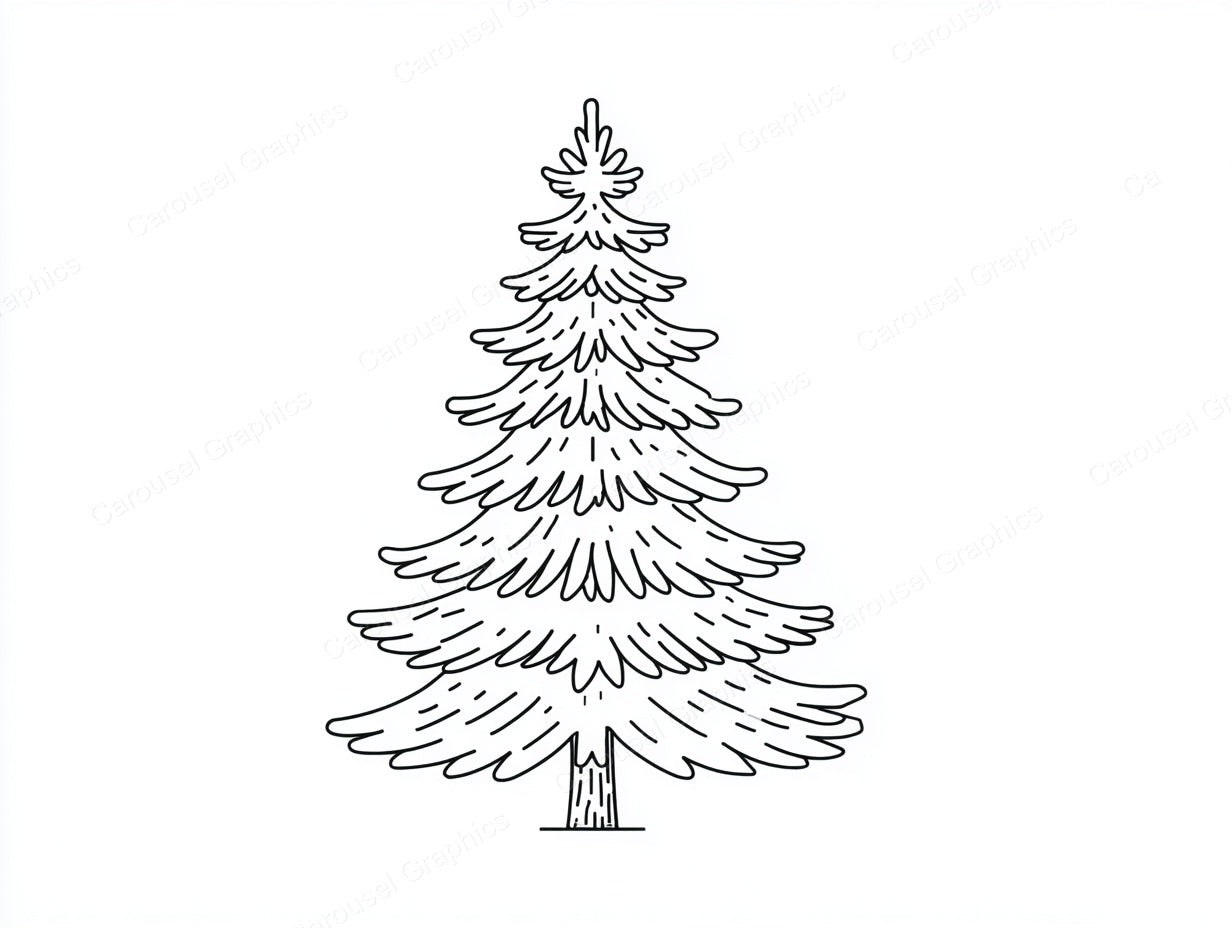 Christmas Tree Vector Graphic preview
