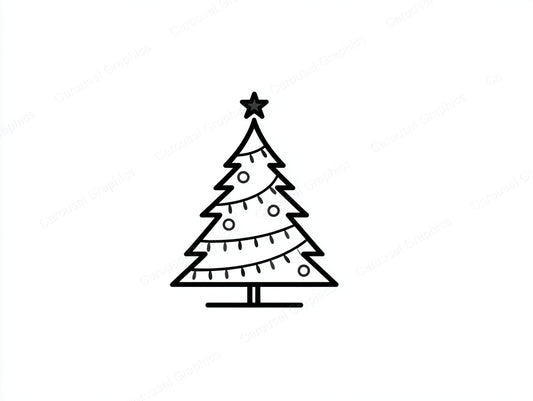 Christmas Tree Vector Graphic preview
