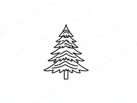 Christmas Tree Vector Graphic preview