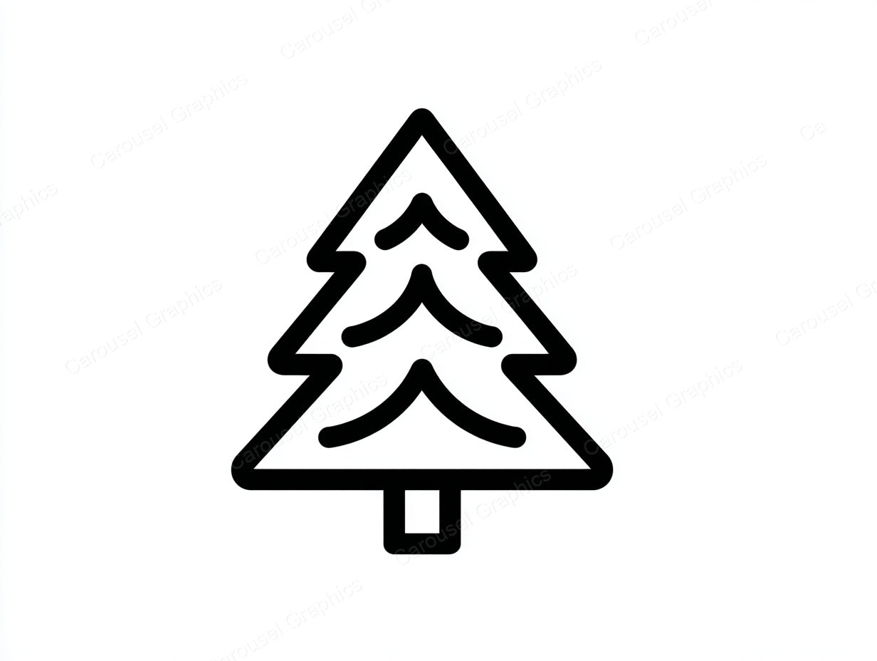 Christmas Tree Vector Graphic preview