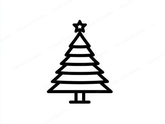 Christmas Tree Vector Graphic preview