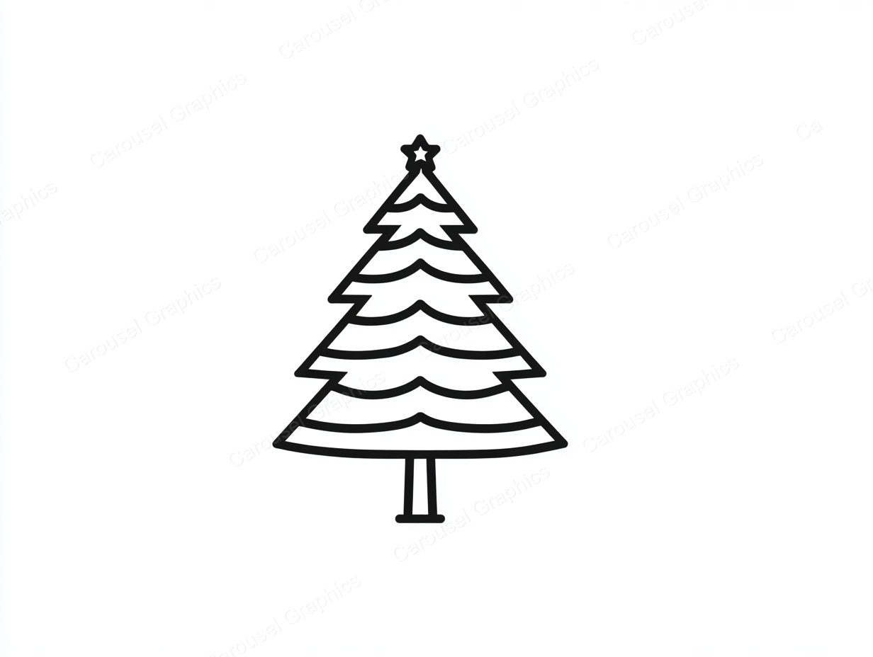 Christmas Tree Vector Graphic preview
