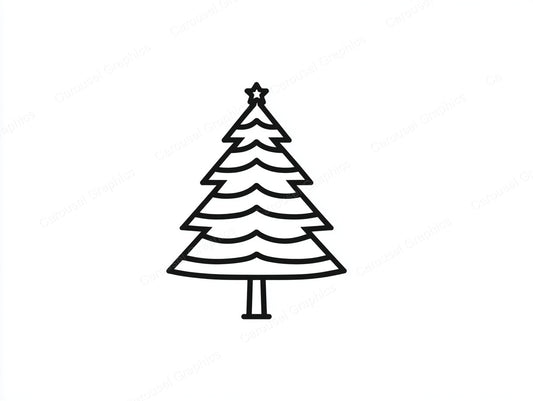 Christmas Tree Vector Graphic preview
