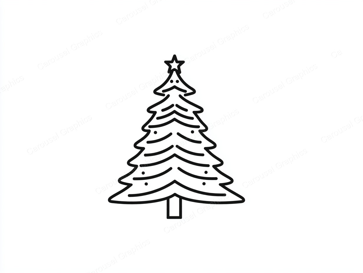 Christmas Tree Vector Graphic preview