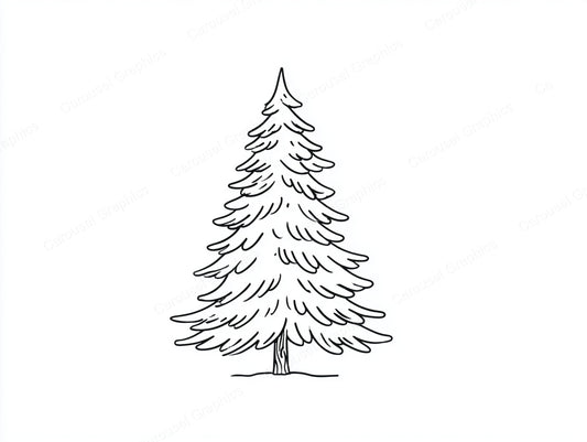 Christmas Tree Vector Graphic preview