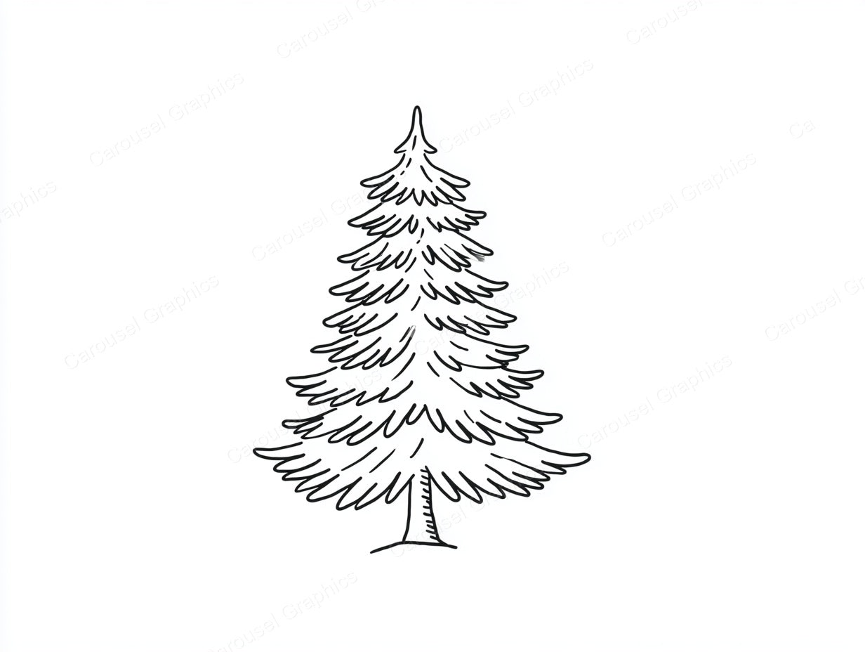 Christmas Tree Vector Graphic preview