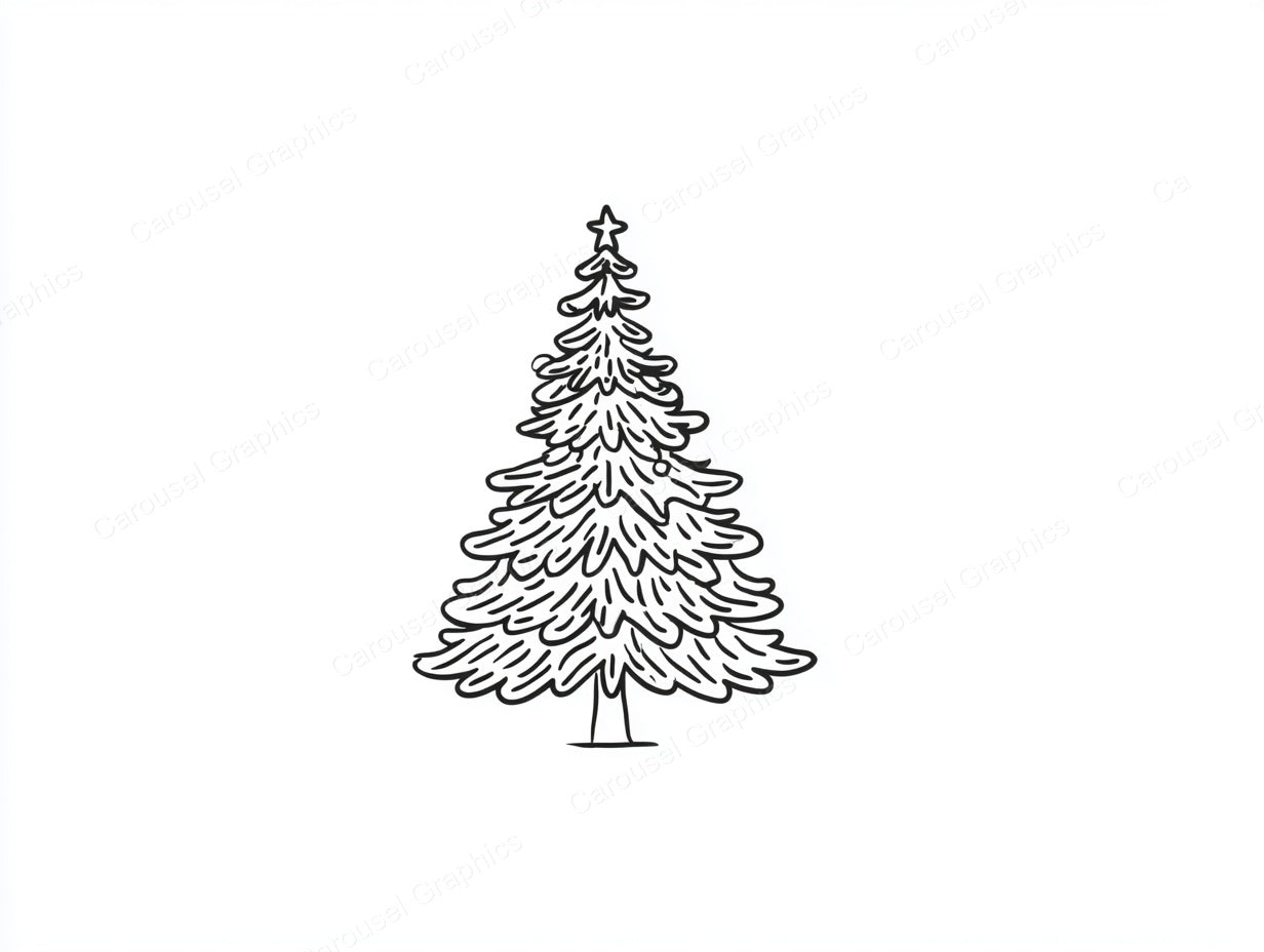 Christmas Tree Vector Graphic preview