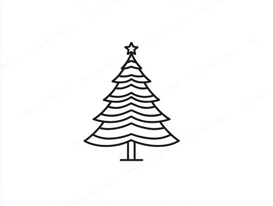 Christmas Tree Vector Graphic preview