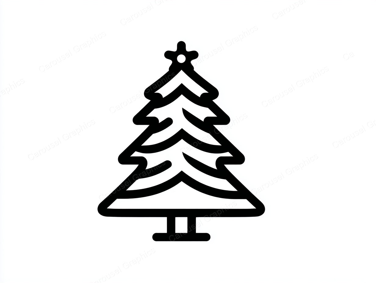 Christmas Tree Vector Graphic preview