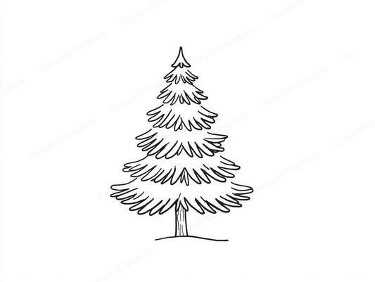 Christmas Tree Vector Graphic preview