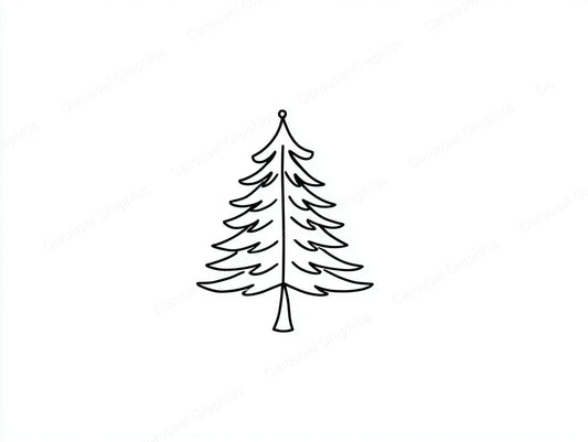Christmas Tree Vector Graphic preview