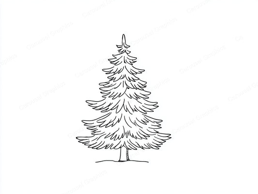 Christmas Tree Vector Graphic preview