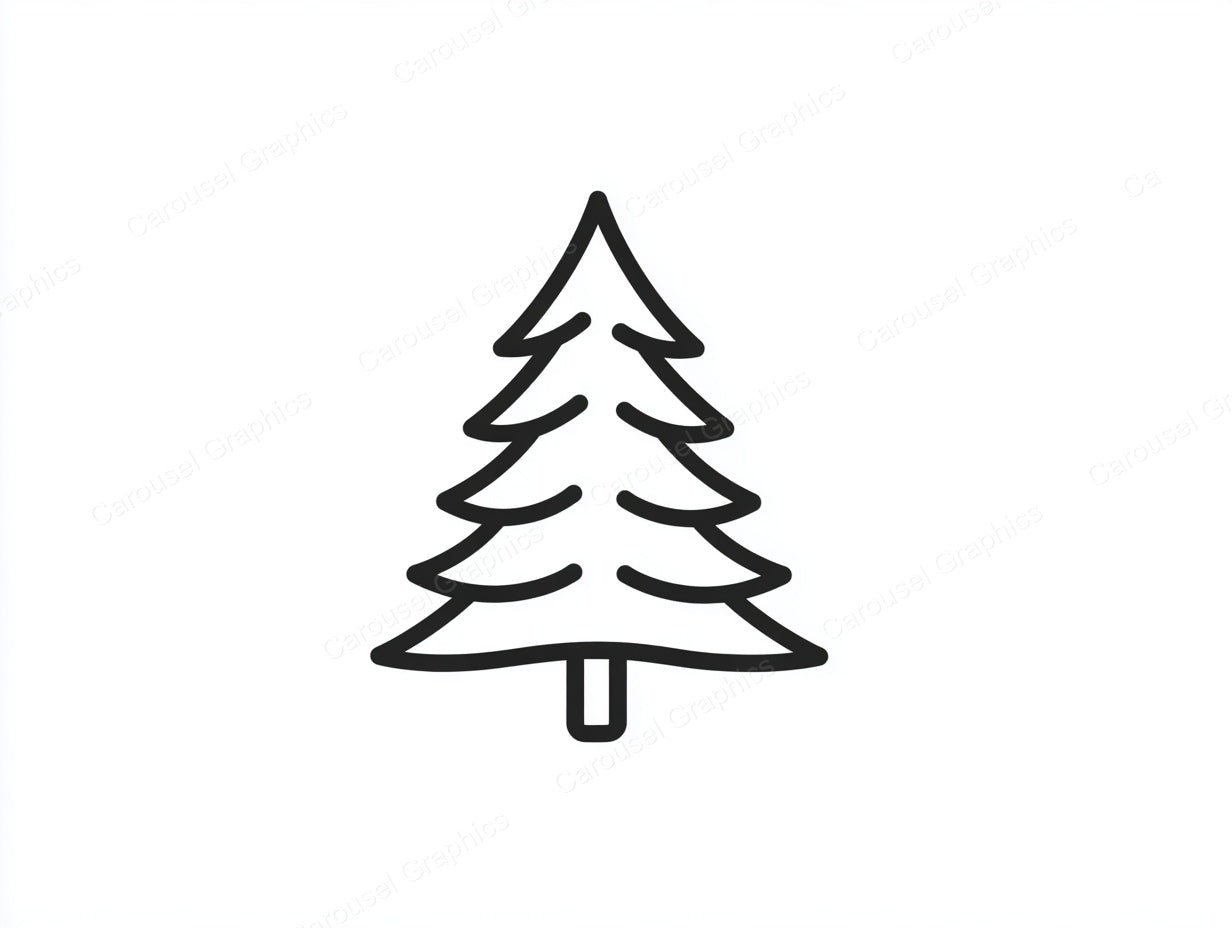 Christmas Tree Vector Graphic preview