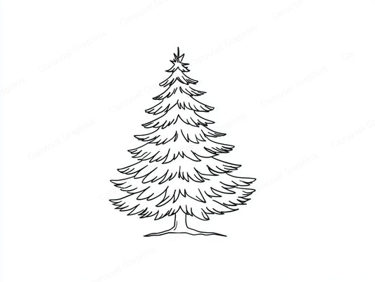 Christmas Tree Vector Graphic preview