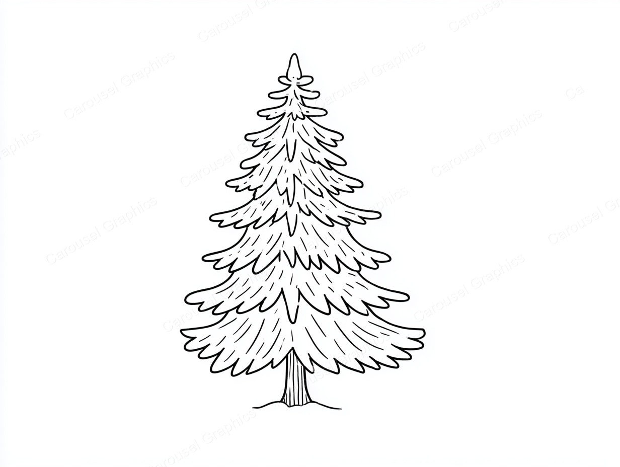 Christmas Tree Vector Graphic preview