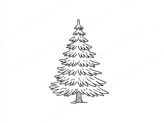 Christmas Tree Vector Graphic preview