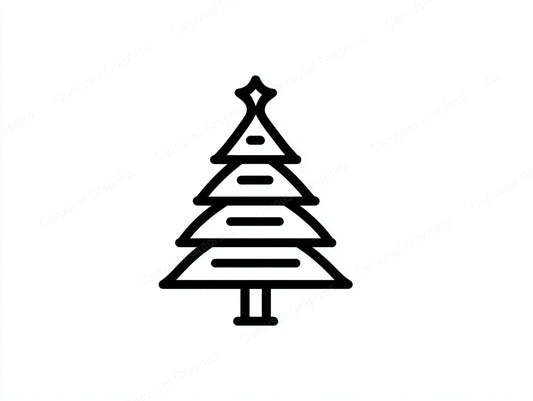 Christmas Tree Vector Graphic preview