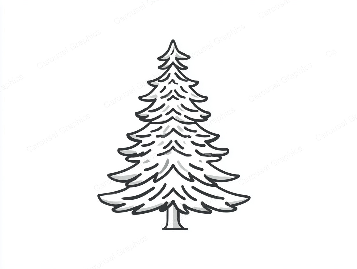 Christmas Tree Vector Graphic preview