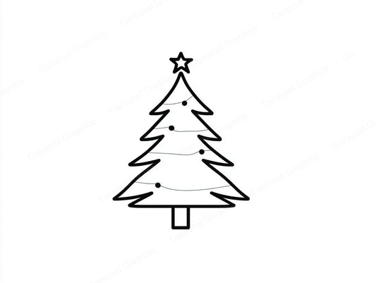 Christmas Tree Vector Graphic preview