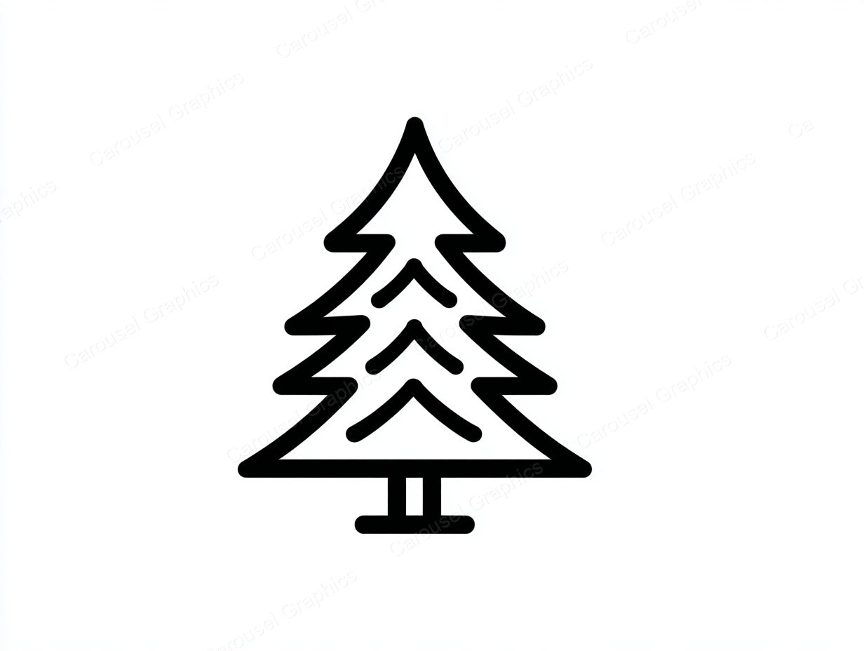 Christmas Tree Vector Graphic preview