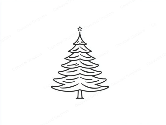 Christmas Tree Vector Graphic preview