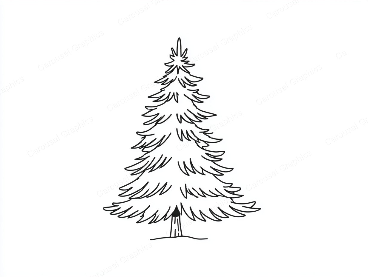 Christmas Tree Vector Graphic preview