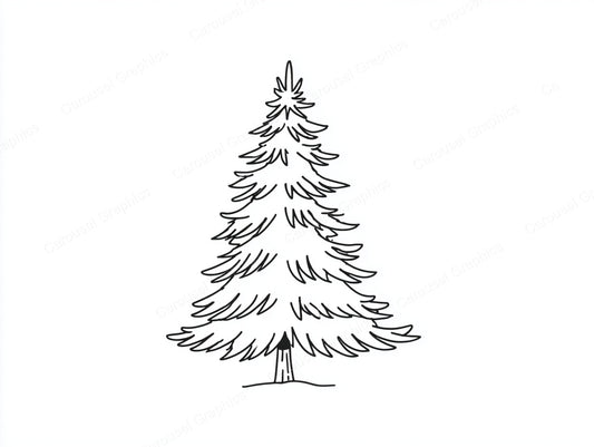 Christmas Tree Vector Graphic preview