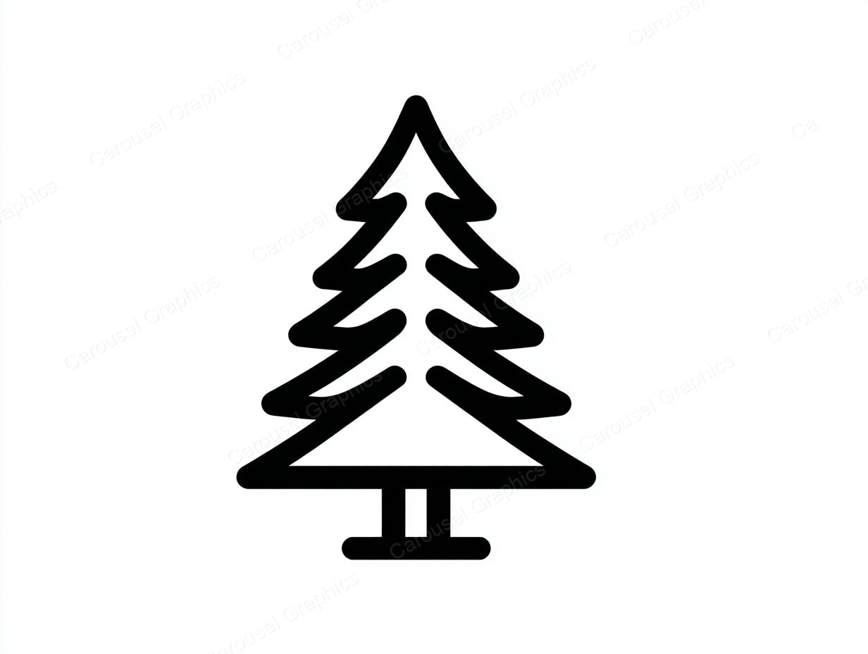Christmas Tree Vector Graphic preview