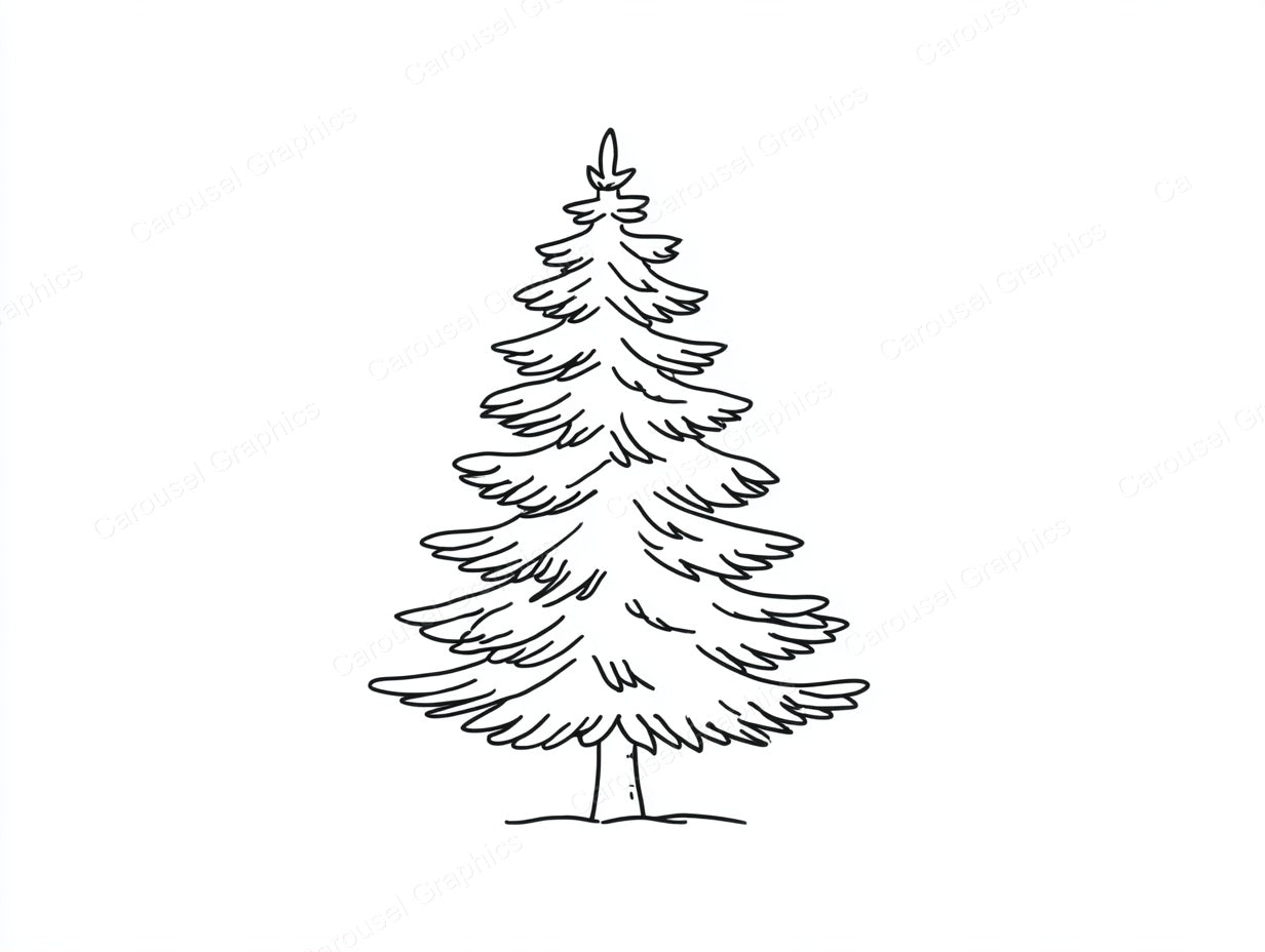 Christmas Tree Vector Graphic preview