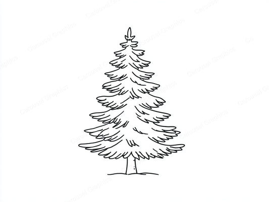 Christmas Tree Vector Graphic preview