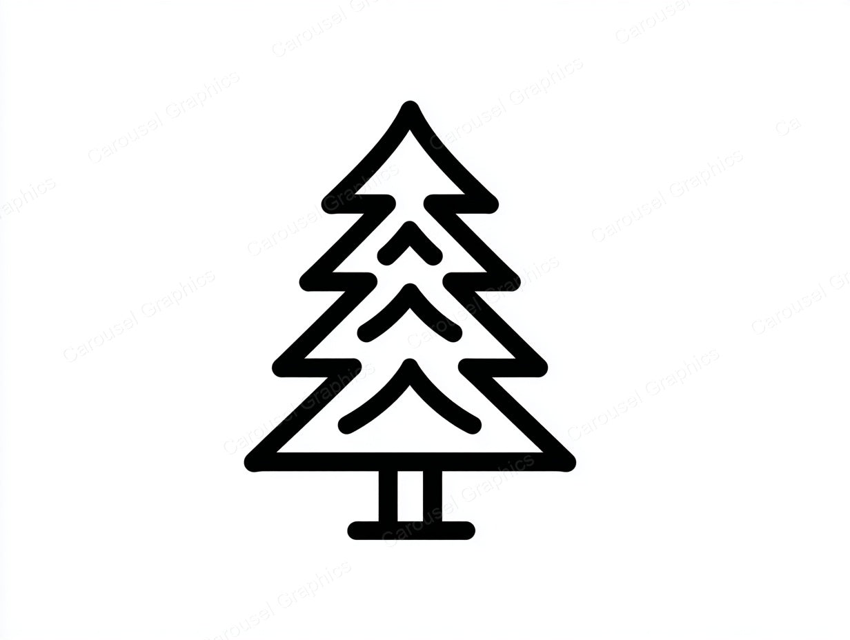 Christmas Tree Vector Graphic preview