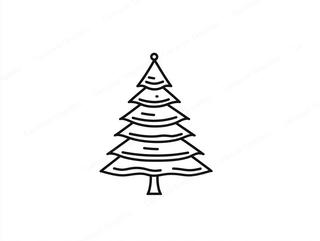 Christmas Tree Vector Graphic preview
