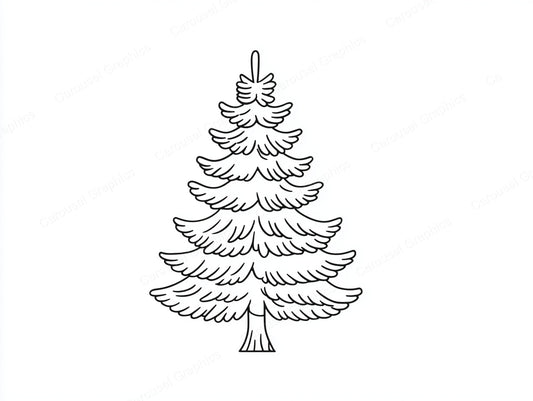 Christmas Tree Vector Graphic preview