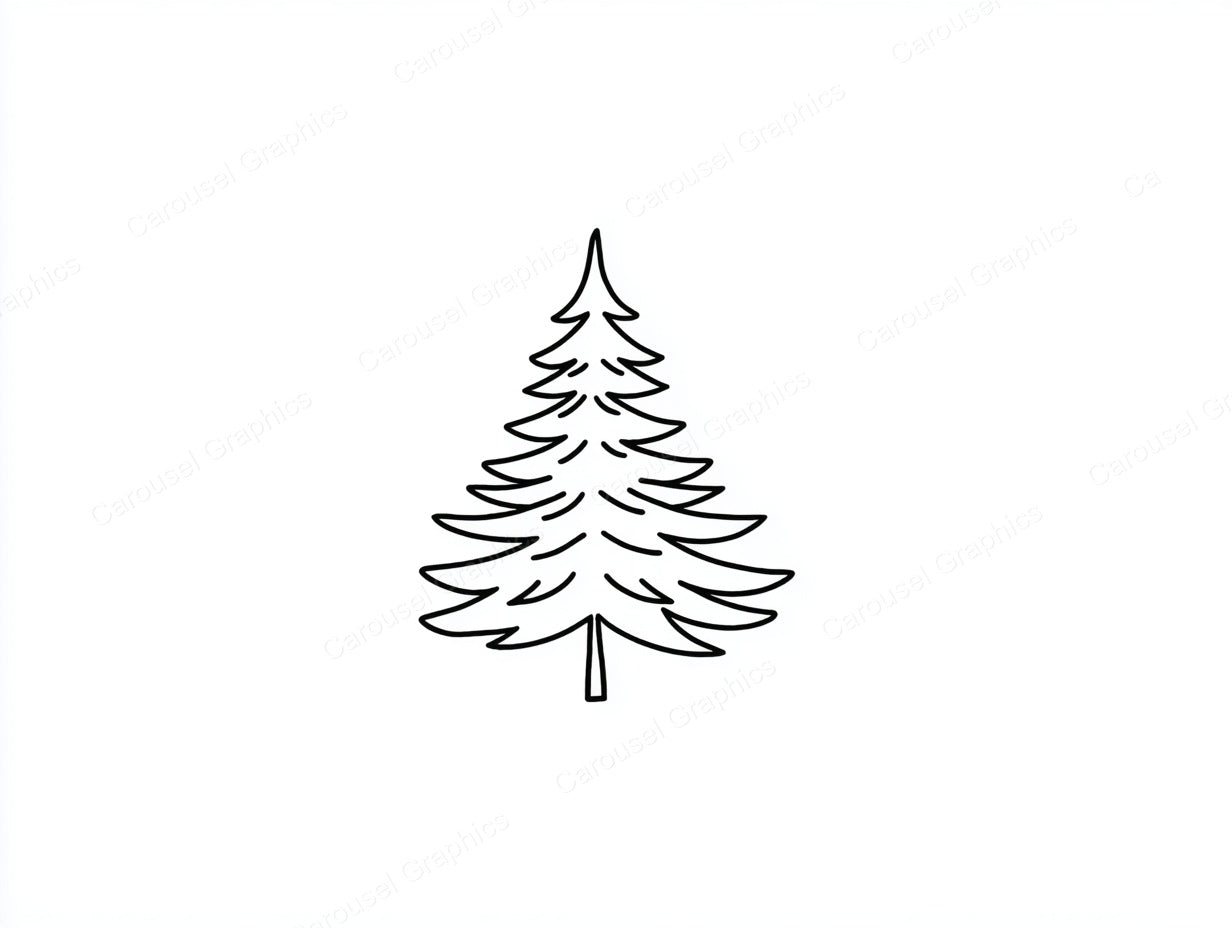 Christmas Tree Vector Graphic preview