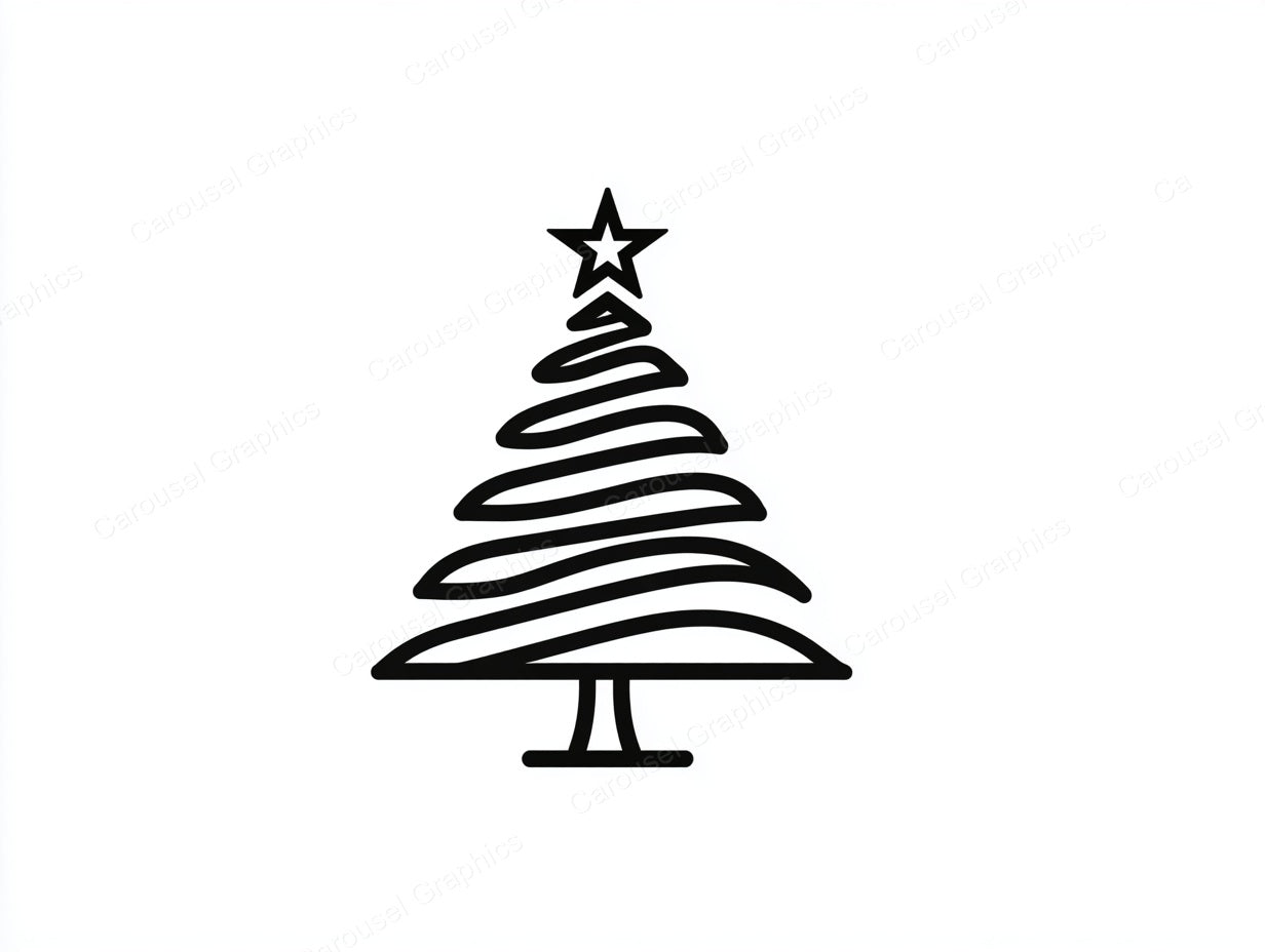 Christmas Tree Vector Graphic preview