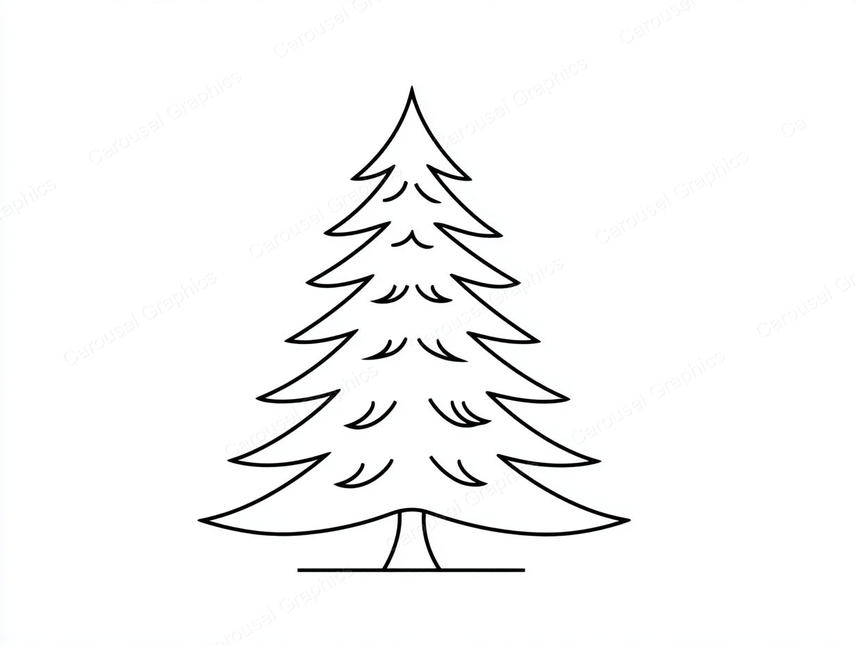 Christmas Tree Vector Graphic preview