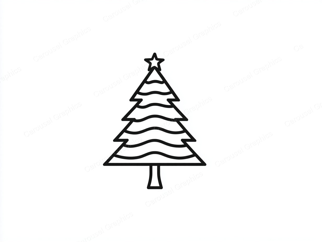 Christmas Tree Vector Graphic preview