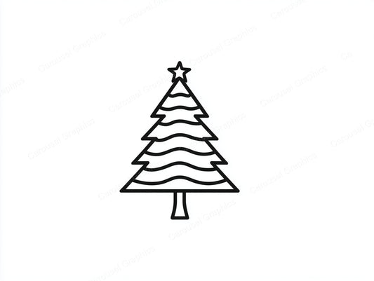 Christmas Tree Vector Graphic preview