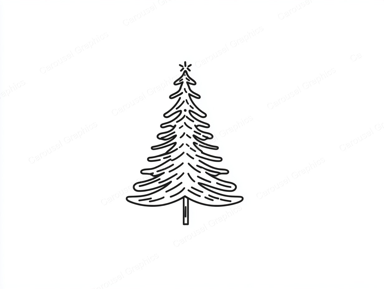 Christmas Tree Vector Graphic preview