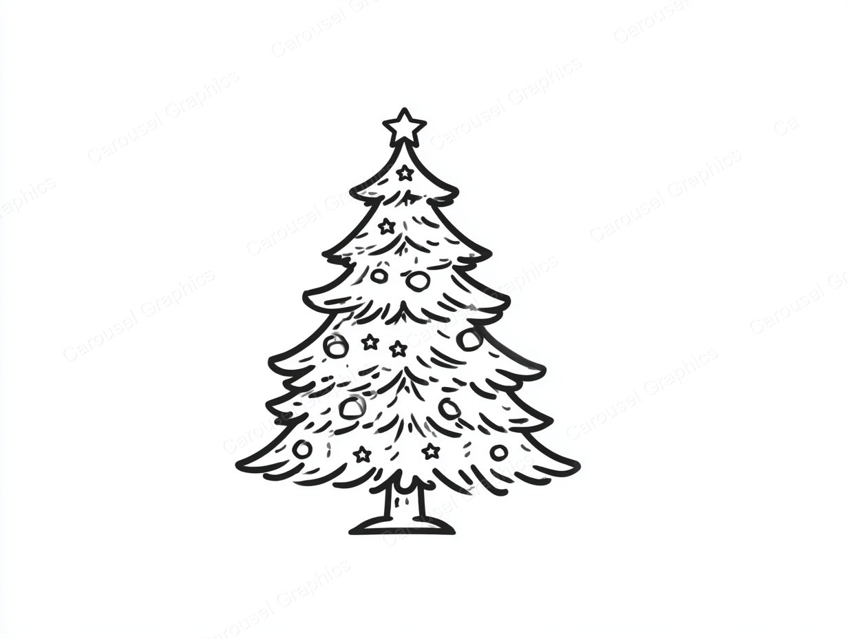 Christmas Tree Vector Graphic preview