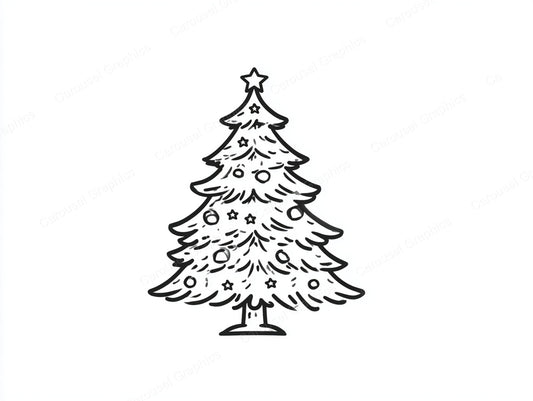 Christmas Tree Vector Graphic preview